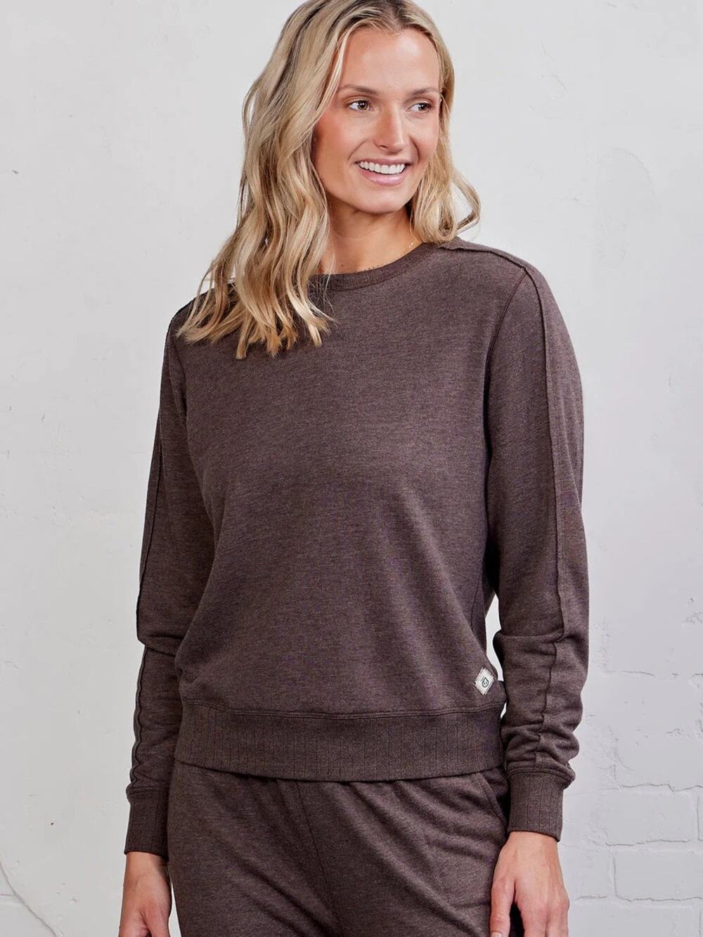 Tasc Brown Stadium French Terry Sweatshirt Sz.L NWT